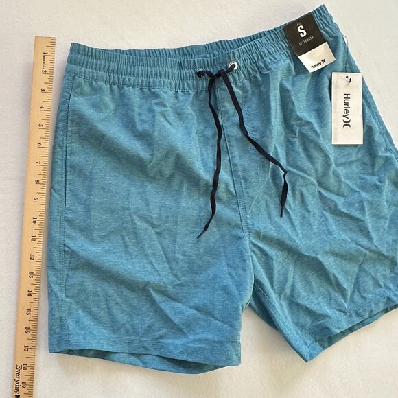 Hurley One & Only Crossdye 17" Volley Shorts Blue Mens Size S NWT - Picture 6 of 11
